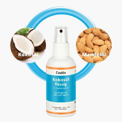 Sie sehen eine Packung Casida Mandelöl Haut & Haare, Produktbild: 02 Casida Mandelöl Haut & Haare, A-Nr.: 5423219 - 02