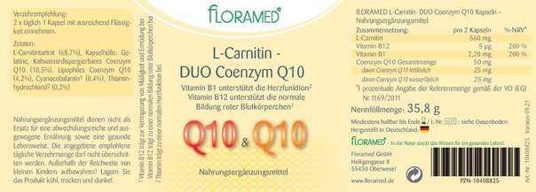 Floramed L-Carnitin - DUO Coenzym Q10, A-Nr.: 4390239 - 01