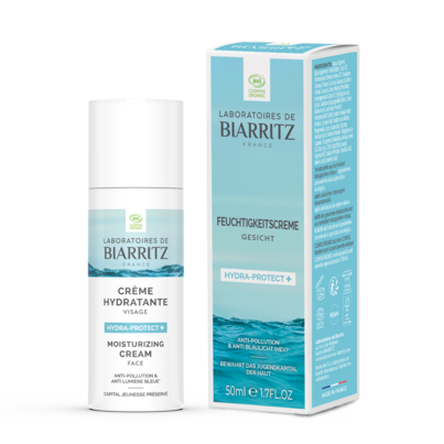 Sie sehen eine Packung Hydra-Protect + feuchtigkeitsspendende Creme Gesicht LdB, Produktbild: 04 Hydra-Protect + feuchtigkeitsspendende Creme Gesicht LdB, A-Nr.: 5571500 - 04
