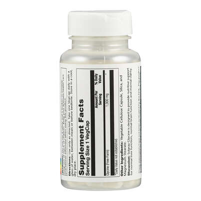 Sie sehen eine Packung Supplementa Glycin 1000 mg Kapseln, Produktbild: 02 Supplementa Glycin 1000 mg Kapseln, A-Nr.: 5573812 - 02