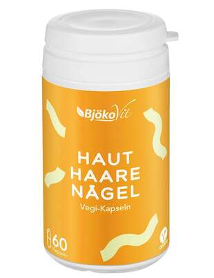Sie sehen eine Packung BjökoVit Haut Haare Nägel Kapseln vegan, Produktbild: 02 BjökoVit Haut Haare Nägel Kapseln vegan, A-Nr.: 5174561 - 02