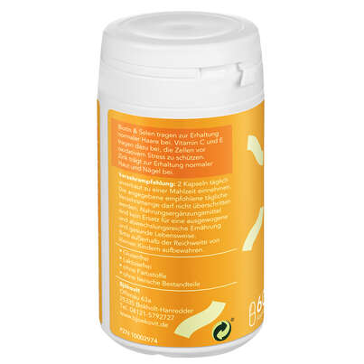 Sie sehen eine Packung BjökoVit Haut Haare Nägel Kapseln vegan, Produktbild: 04 BjökoVit Haut Haare Nägel Kapseln vegan, A-Nr.: 5174561 - 04