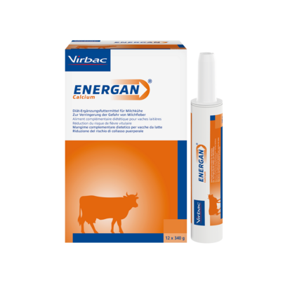 Sie sehen eine Packung Energan Calcium für Milchkühe, Produktbild: 01 Energan Calcium für Milchkühe, A-Nr.: 3003364 - 01