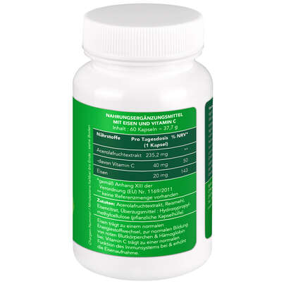 Sie sehen eine Packung BjökoVit Eisen citrat Kapseln vegan, Produktbild: 03 BjökoVit Eisen citrat Kapseln vegan, A-Nr.: 5174578 - 03