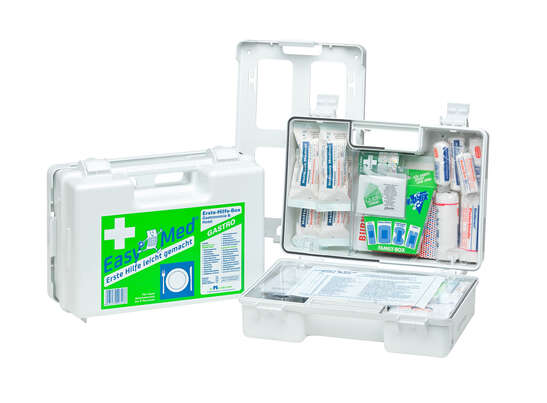 Sie sehen eine Packung EasyMed Erste Hilfe Kasten Gastro Type 1, Produktbild: 03 EasyMed Erste Hilfe Kasten Gastro Type 1, A-Nr.: 2620669 - 03