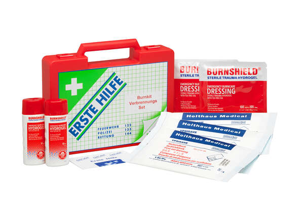 Sie sehen eine Packung Erste Hilfe Verbrennung Burnkit, Produktbild: 03 Erste Hilfe Verbrennung Burnkit, A-Nr.: 4894715 - 03