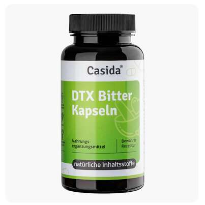 Sie sehen eine Packung Casida DTX Bitter Kapseln, Produktbild: 01 Casida DTX Bitter Kapseln, A-Nr.: 5429825 - 01