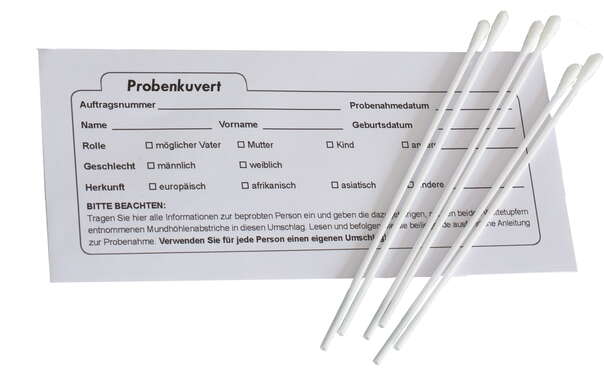 Sie sehen eine Packung Vaterschaftstest DUO, Produktbild: 03 Vaterschaftstest DUO, A-Nr.: 5098742 - 03