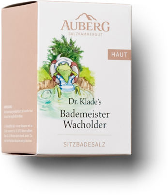 Sie sehen eine Packung AUBERG Bademeister Wacholder Sitzbadesalz, Produktbild: 01 AUBERG Bademeister Wacholder Sitzbadesalz, A-Nr.: 5462403 - 01
