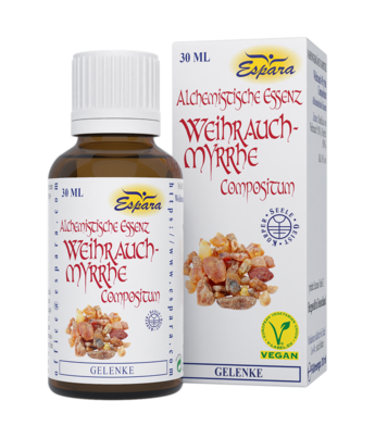Sie sehen eine Packung Espara Weihrauch-Myrrhe Compositum Alchemistische Essenz, Produktbild: 01 Espara Weihrauch-Myrrhe Compositum Alchemistische Essenz, A-Nr.: 4862388 - 01