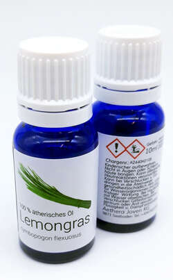 Sie sehen eine Packung Aethera Lemongras Öl 10 ml, Produktbild: 02 Aethera Lemongras Öl 10 ml, A-Nr.: 2981433 - 02