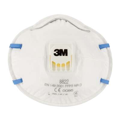 3M™ Maske für Hand- und Maschinenschleifen, FFP2, mit Ventil, 3 pro Packung, A-Nr.: 5646876 - 04