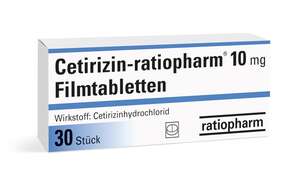 Cetirizin-ratiopharm® 10 mg Filmtabletten, A-Nr.: 2428995 - 01