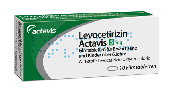 Levocetirizin Actavis 5 mg Filmtabletten 10ST, A-Nr.: 3542871 - 01