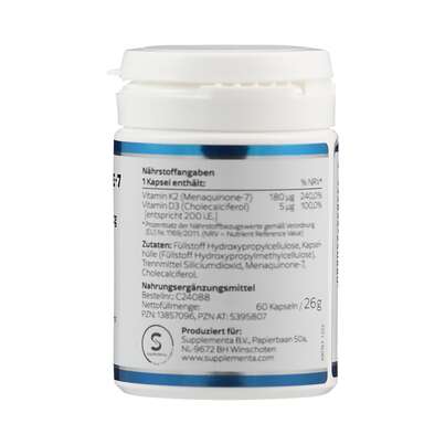 Sie sehen eine Packung Menaquinone-7 Forte Vitamin K2 Klean Labs Kapseln, Produktbild: 02 Menaquinone-7 Forte Vitamin K2 Klean Labs Kapseln, A-Nr.: 5395807 - 02