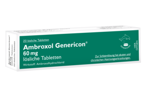 Ambroxol Genericon® lösliche Tabletten zur Schleimlösung, A-Nr.: 2437801 - 01