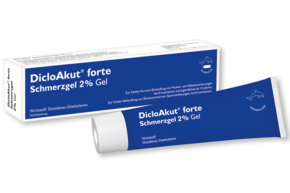 DicloAkut® forte Schmerzgel 2 % Gel lindert Schmerzen und Entzündungen, A-Nr.: 5521910 - 01