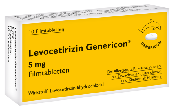 Levocetirizin Genericon® 5 mg Filmtabletten, A-Nr.: 3545800 - 01