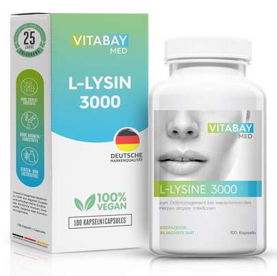 Vitabay L-Lysine 3000 Kapseln, A-Nr.: 5878629 - 01