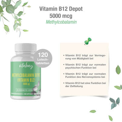 Vitabay Vitamin B12 Depot 5000 mcg Lutschtabletten, A-Nr.: 5878486 - 04