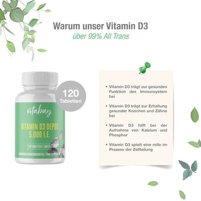 Vitabay Vitamin D3 Depot 5.000 I.E. Tabletten, A-Nr.: 5877759 - 04