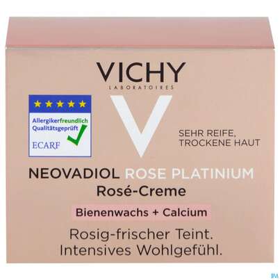 Sie sehen eine Packung Vichy Neovadiol Rose Platinium 50ml, Produktbild: 05 Vichy Neovadiol Rose Platinium 50ml, A-Nr.: 4732214 - 05
