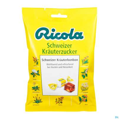 Sie sehen eine Packung Ricola Original Kraeuterzucker Beute 75g, Produktbild: 01 Ricola Original Kraeuterzucker Beute 75g, A-Nr.: 5627330 - 01