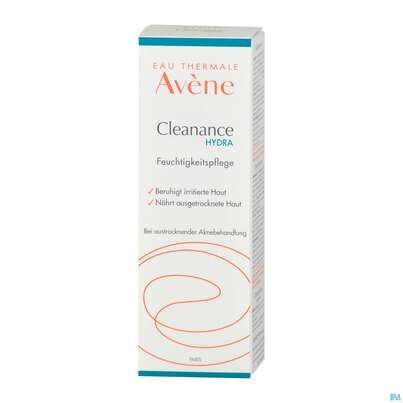 Sie sehen eine Packung Avene Cleanance Hydra Feuchtigkeits- Pflege Beruhigend 40ml, Produktbild: 03 Avene Cleanance Hydra Feuchtigkeits- Pflege Beruhigend 40ml, A-Nr.: 2617584 - 03