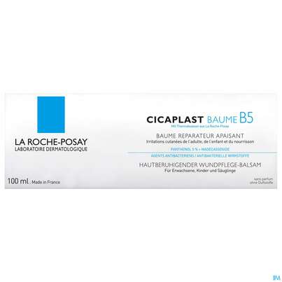 Sie sehen eine Packung La Roche Posay Wundpflegebalsam Cicaplast Baume B5 100ml, Produktbild: 01 La Roche Posay Wundpflegebalsam Cicaplast Baume B5 100ml, A-Nr.: 5385269 - 01