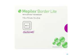 Wundverband Mepilex Silikon Border/flex/lite 7,5x 7,5cm 5st, A-Nr.: 3067849 - 01