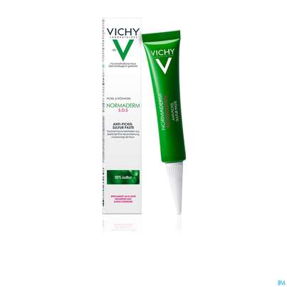 Sie sehen eine Packung Vichy Normaderm/phytosolution Anti-pickel Sulfur Paste 20ml, Produktbild: 04 Vichy Normaderm/phytosolution Anti-pickel Sulfur Paste 20ml, A-Nr.: 5304845 - 04