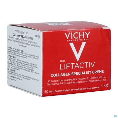 Sie sehen eine Packung Vichy Liftactiv Collagen/specialist Alle Hauttypen 50ml, Produktbild: 04 Vichy Liftactiv Collagen/specialist Alle Hauttypen 50ml, A-Nr.: 4870407 - 04