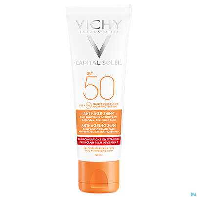 Sie sehen eine Packung Sonnenprodukte Vichy Ideal Soleil Anti-age Creme Lsf50 50ml, Produktbild: 06 Sonnenprodukte Vichy Ideal Soleil Anti-age Creme Lsf50 50ml, A-Nr.: 4802647 - 06