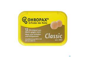 Ohrenschutz Ohropax/classic Ohrstoepsel Wachs In Der Dose Ger 12st, A-Nr.: 5024287 - 01