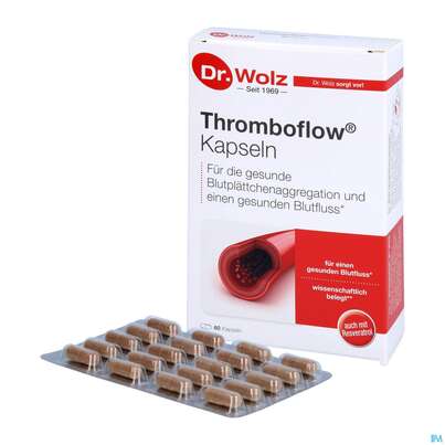 Sie sehen eine Packung Dr.wolz Thromboflow Kapseln 60654 60st, Produktbild: 06 Dr.wolz Thromboflow Kapseln 60654 60st, A-Nr.: 4164827 - 06