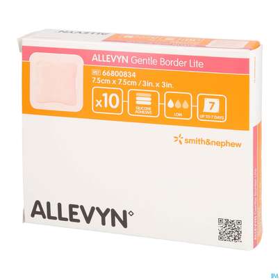 Wundverband Allevyn/gentle Border Lite 7,5x 7,5cm 10st, A-Nr.: 3946491 - 02