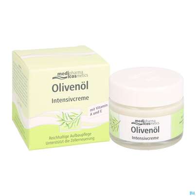Sie sehen eine Packung Oliven Oel Dr.theiss Intensiv Creme 50ml, Produktbild: 05 Oliven Oel Dr.theiss Intensiv Creme 50ml, A-Nr.: 2968906 - 05