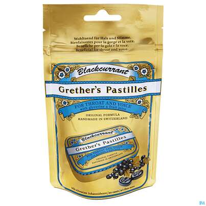Grether's Pastilles Blackcurrant Zuckerhaltig 100g, A-Nr.: 2969739 - 01