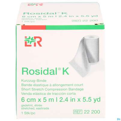 Elastische Binden Rosidal Hautfarben Kraeftig 5mx 6cm 1st, A-Nr.: 0472213 - 01