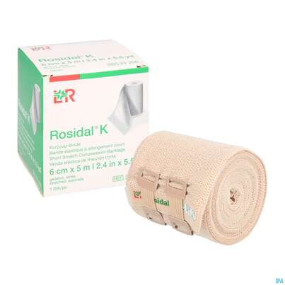 Elastische Binden Rosidal Hautfarben Kraeftig 5mx 6cm 1st, A-Nr.: 0472213 - 05