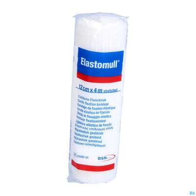 Sie sehen eine Packung Elastische Binden Elastomull Einzeln Verpackt 4mx12cm 1st, Produktbild: 02 Elastische Binden Elastomull Einzeln Verpackt 4mx12cm 1st, A-Nr.: 0188972 - 02