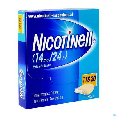 Nicotinell Transdermale Pflaster Tts 20 (14mg/24h) 7st, A-Nr.: 1254524 - 02