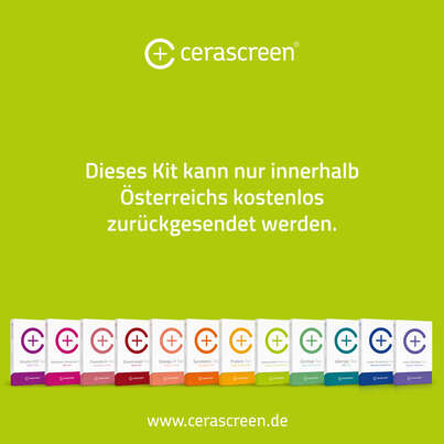 Sie sehen eine Packung cerascreen Aminosäuren Test, Produktbild: 04 cerascreen Aminosäuren Test, A-Nr.: 5442872 - 04
