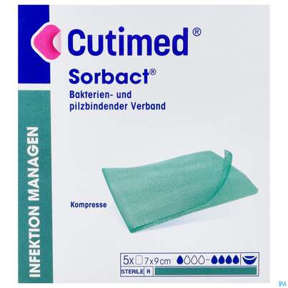 Cutimed/sorbact Kompressen 7x 9cm Nr 7216509 5st, A-Nr.: 3309778 - 01