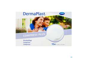 Dermaplast Compress Plus 5x7,5cm 15st, A-Nr.: 4358336 - 01