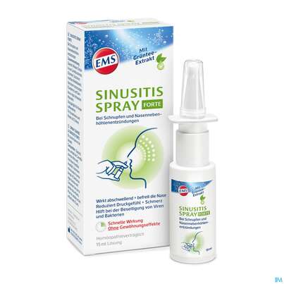 Sie sehen eine Packung Nasenspray Emser Sinusitis Forte 15ml, Produktbild: 05 Nasenspray Emser Sinusitis Forte 15ml, A-Nr.: 4535850 - 05