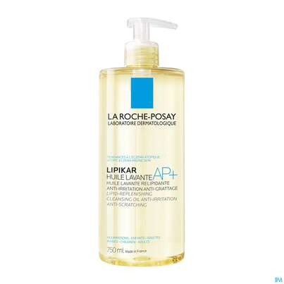Sie sehen eine Packung La Roche Posay Neurodermitis Lipikar Reinigung Oel Ap+ 750ml, Produktbild: 02 La Roche Posay Neurodermitis Lipikar Reinigung Oel Ap+ 750ml, A-Nr.: 5342656 - 02