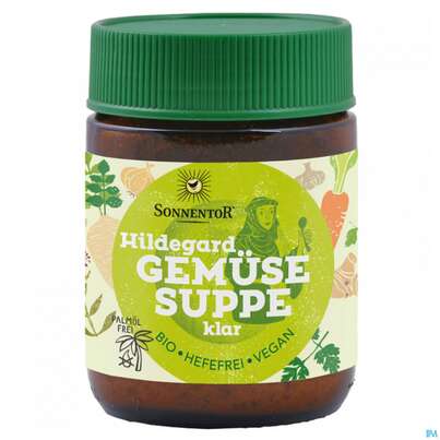 Sie sehen eine Packung Sonnentor Gemuesesuppe Klar Hildegard Glas 01420 120g, Produktbild: 03 Sonnentor Gemuesesuppe Klar Hildegard Glas 01420 120g, A-Nr.: 4389644 - 03