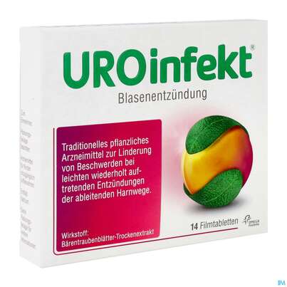 Sie sehen eine Packung Uroinfekt Filmtabl 14st, Produktbild: 02 Uroinfekt Filmtabl 14st, A-Nr.: 4978949 - 02