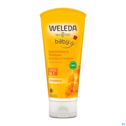 Sie sehen eine Packung Weleda Calendula Waschlotion +shampoon 200ml, Produktbild: 05 Weleda Calendula Waschlotion +shampoon 200ml, A-Nr.: 3190395 - 05